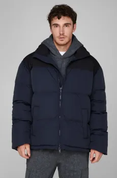 Мужской темно-синий пуховик Синий L PRPY PMOUTSKF0017