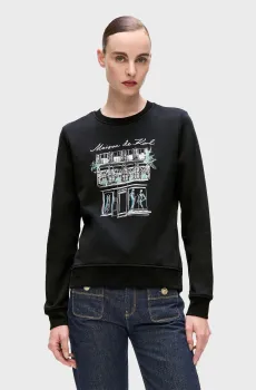Женский черный свитшот paris Черный XS Karl Lagerfeld A4W20065