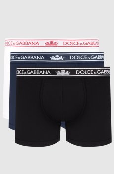 Набор боксеров трусов с контрастным логотипом