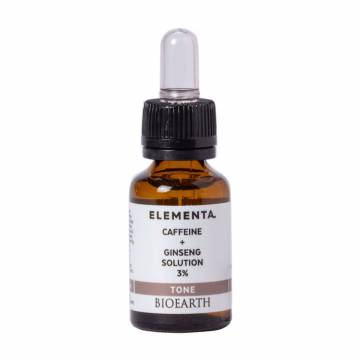 Уценка! Сыворотка для лица Bioearth Elementa Tone Caffeine + Ginseng Solution 3%, 15 мл Уценка! Сыворотка для лица Bioearth Elementa Tone Caffeine + Ginseng Solution 3%, 15 мл