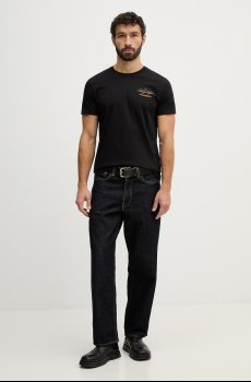 Хлопковая футболка Alpha Industries Tonal Logo Print