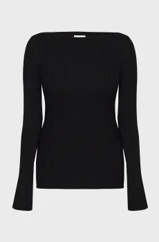 Женский черный джемпер ICONIC RIB Черный S Calvin Klein K20K204976