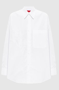 Белая рубашка CANNETI с цветочной аппликацией