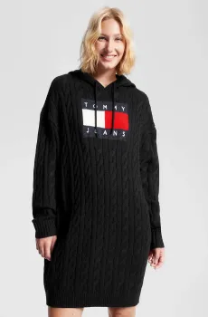 Женское черное платье TJW CABLE FLAG Черный XS Tommy Jeans DW0DW16486