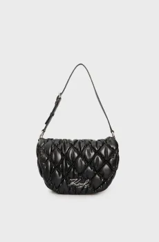 Женская черная сумка SIGNATURE KUILT FLAP SHB Черный ONESIZE Karl Lagerfeld 246W3006