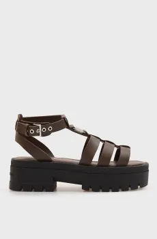 Женские коричневые кожаные сандалии FISHERMAN Коричневый 40 Tommy Jeans EN0EN02943