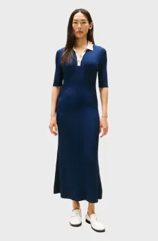 Женское темно-синее платье CONTRAST POLO Синий XS Tommy Hilfiger WW0WW47216