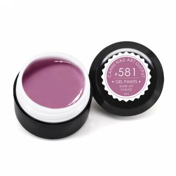 Гель-краска Canni Nail Art Output Gel Paints Soak-off UV&LED 581 пастельная розово-лиловая, 5 мл Гель-краска Canni Nail Art Output Gel Paints Soak-off UV&LED 581 пастельная розово-лиловая, 5 мл