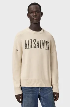 Мужской белый джемпер CROSSED Белый L AllSaints M048KE
