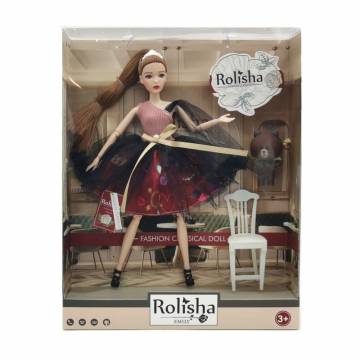 Кукла Emily Rolisha с аксессуарами, в коробке, от 3 лет, 28.5*6.5*36 см (QJ100C)