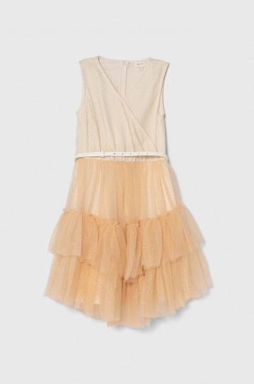 Детское платье Guess цвет бежевый mini расклешённая