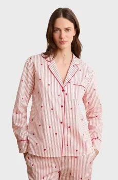 Женская рубашка в полоску BATTITO Разноцветный L Etam 6557613