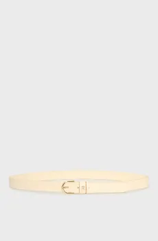 Женский белый кожаный ремень ESSENTIAL EFFORTLESS 2.5 Белый 80 Tommy Hilfiger AW0AW16836