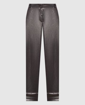 Серебряные брюки из шелка