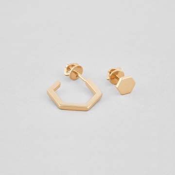 Серебряные серьги с позолотой Minimal 20082п Серебряные серьги с позолотой Minimal 20082п