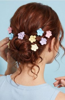 Шпильки для волосся, 10 шт. - різнобарвний