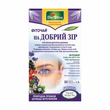Фиточай Dr. Фито На хорошее зрение, в пакетиках, 20*1.5 г Фиточай Dr. Фито На хорошее зрение, в пакетиках, 20*1.5 г
