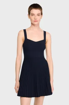 Женское темно-синее платье Синий 36 Sandro SFPRO04497_Navy Blue