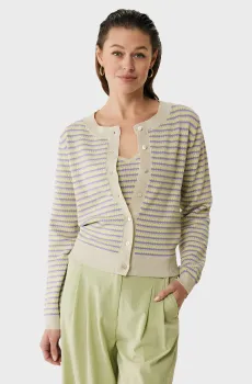 Женский кардиган с узором Striped knit cardigan Разноцветный M Mexx MF006604951W