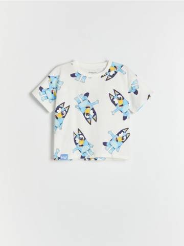 Reserved - Бавовняна футболка Bluey - кремовий - 139CJ-01X Reserved - Бавовняна футболка Bluey - кремовий - 139CJ-01X