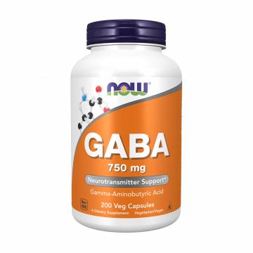 Гамма-аминомасляная кислота NOW foods GABA 750 мг, 200 капсул Гамма-аминомасляная кислота NOW foods GABA 750 мг, 200 капсул