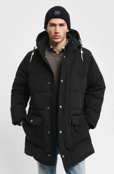 Мужская черная пуховая парка HEAVY DOWN MID LENGTH JACKET Черный L Gant 7006464