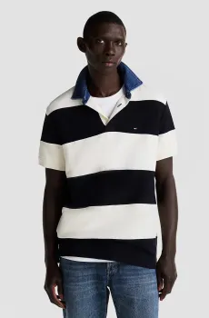 Мужское поло в полоску RUGBY STRIPE RELAXED POLO Разноцветный S Tommy Hilfiger MW0MW37515