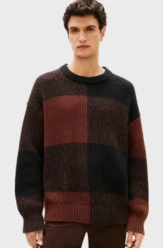 Мужской коричневый джемпер в клетку BUFFALO Коричневый L Tommy Hilfiger MW0MW40800