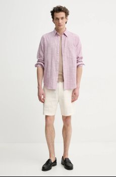 Рубашка с примесью льна Samsoe Samsoe LIAM