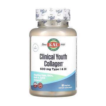 Коллаген KAL Clinical Youth Collagen Type I & III, 600 мг, 60 капсул Коллаген KAL Clinical Youth Collagen Type I & III, 600 мг, 60 капсул