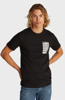 Мужская черная футболка SERIF BOX GRAPHIC Черный L Calvin Klein Jeans J30J327474