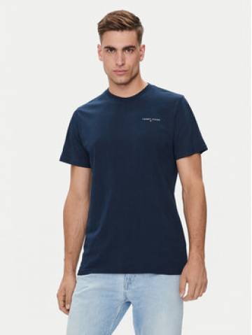 Tommy Jeans Футболка Linear Chest DM0DM18555 Cиній Slim Fit Tommy Jeans Футболка Linear Chest DM0DM18555 Cиній Slim Fit