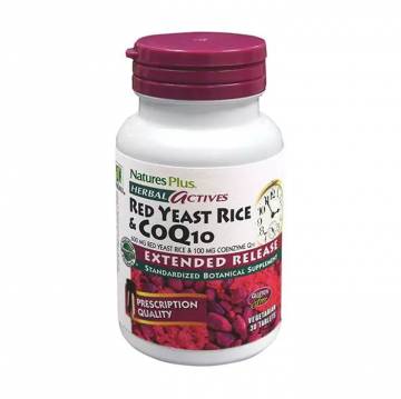 Красный дрожжевой рис+коэнзим Q10 NaturesPlus Herbal Actives Red Yeast Rice+Coenzyme Q10, 30 таблеток Красный дрожжевой рис+коэнзим Q10 NaturesPlus Herbal Actives Red Yeast Rice+Coenzyme Q10, 30 таблеток