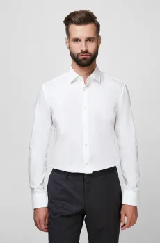 Мужская белая рубашка Белый 43 BOSS 50327693;100