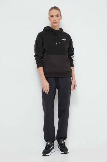 Кофта Puma женская цвет чёрный с капюшоном с принтом Кофта Puma женская цвет чёрный с капюшоном с принтом