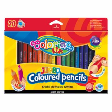 Олівці кольорові трикутні Colorino Mini Jumbo 20 кольорів з точилкою (32971PTR) Олівці кольорові трикутні Colorino Mini Jumbo 20 кольорів з точилкою (32971PTR)