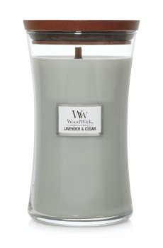 Ароматическая свеча в стакане WoodWick Hourglass Candle Large Lavender & Cedar, 609 г