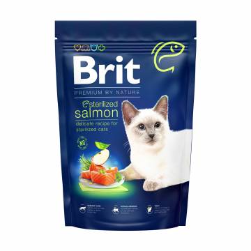 Сухой корм для стерилизованных кошек Brit Premium by Nature Cat Sterilised с лососем, 1.5 кг Сухой корм для стерилизованных кошек Brit Premium by Nature Cat Sterilised с лососем, 1.5 кг