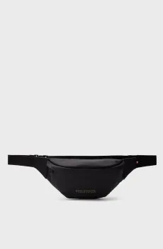 Мужская черная поясная сумка TH MONOTYPE PU BUMBAG Черный ONESIZE Tommy Hilfiger AM0AM12603