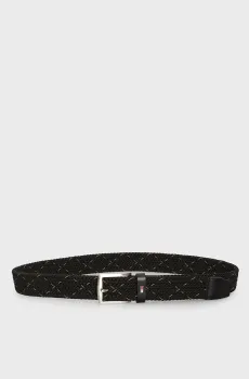 Мужской черный ремень DENTON ELASTIC Черный 110 Tommy Hilfiger AM0AM13013