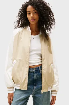 Женский бежевый бомбер TJW SOUVENIR Бежевый L Tommy Jeans DW0DW21432