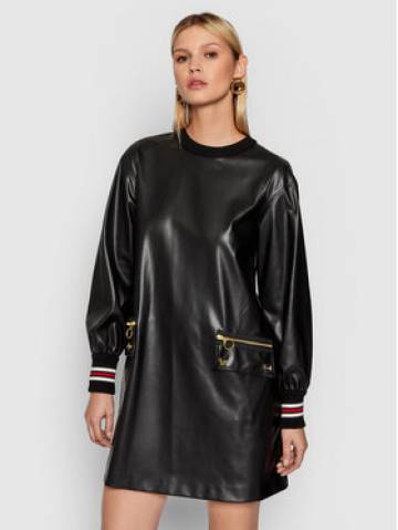 Iceberg Сукня зі штучної шкіри 21II2P0H1312829 Чорний Regular Fit Iceberg Сукня зі штучної шкіри 21II2P0H1312829 Чорний Regular Fit