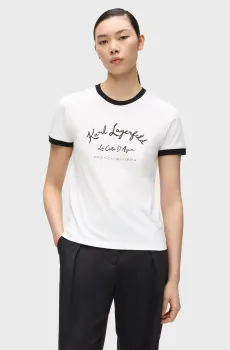 Женская белая футболка COTE D AZUR Белый XL Karl Lagerfeld B2W17021