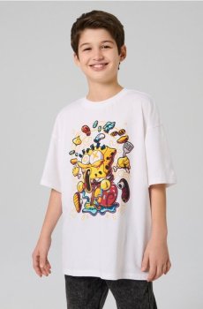 Бавовняна футболка з принтом SpongeBob SquarePants - білий