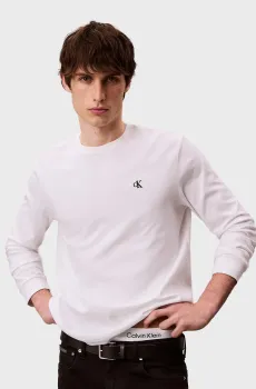 Мужской белый лонгслив EASY Белый M Calvin Klein Jeans LV04RD247G