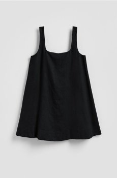 Reserved - Лляна міні-сукня - чорний - 804HR-99X