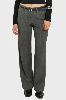 Женские темно-серые брюки в полоску Серый 38 Tally Weijl SPAPEMILA2