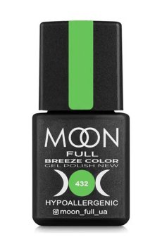Уценка! Гель-лак для ногтей Moon Full Breeze Color Gel Рolish 432 Салатовое яблоко, 8 мл
