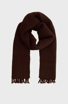 Женский темно-коричневый шерстяной шарф HERITAGE Коричневый ONESIZE Tommy Jeans AW0AW17903