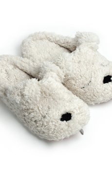 Женские комнатные тапочки Twins HS-LUX получешки Animals Bear White, размер 40 (26 см)